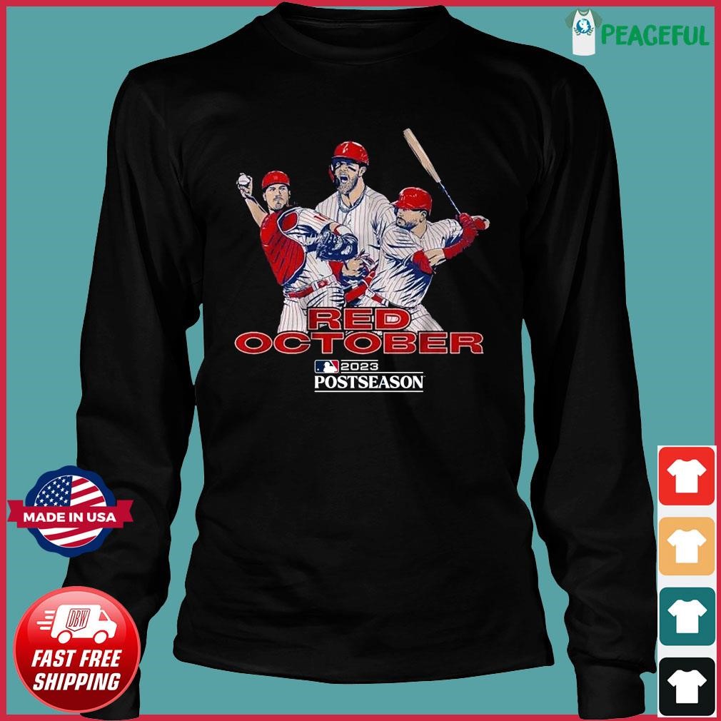 Philadelphia Phillies Logo Players Names Red October 2023 t-shirt -  ColorfulTeesOutlet