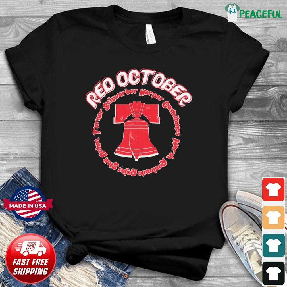 Red October Phillies Shirt, Cool phillies Shirts, Gifts for