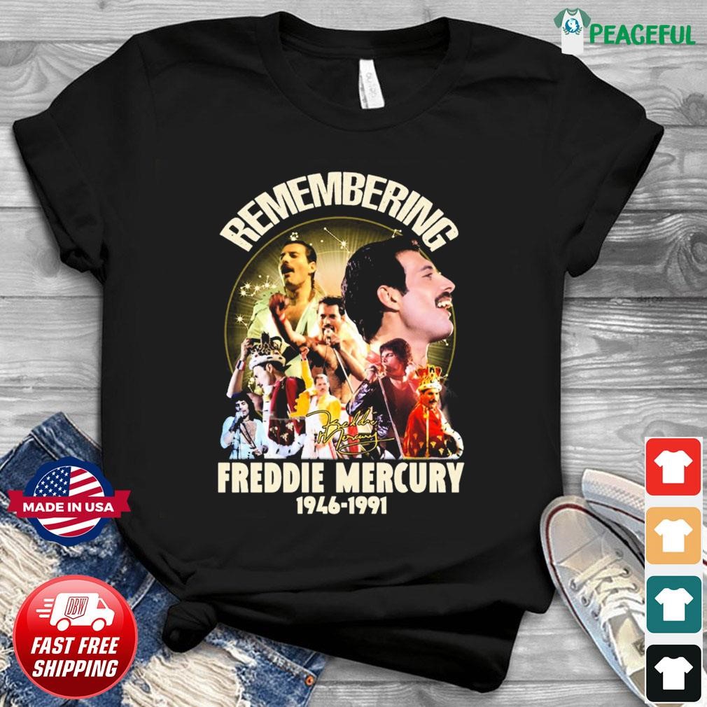 Remembering Freddie Mercury 1946-1991 Signatures Shirt, hoodie, sweater,  long sleeve and tank top
