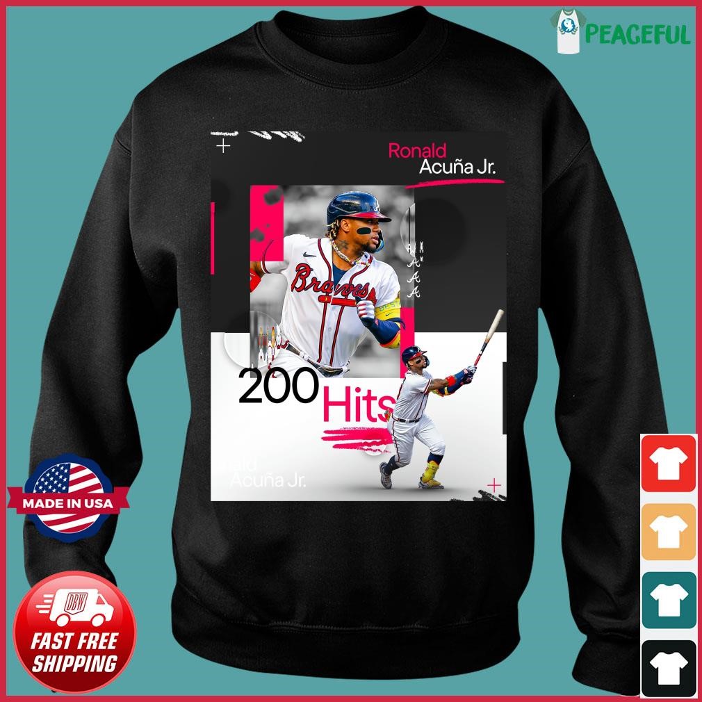 Ronald Acuña Jr 200 Hits Shirt, hoodie, sweater, long sleeve and tank top