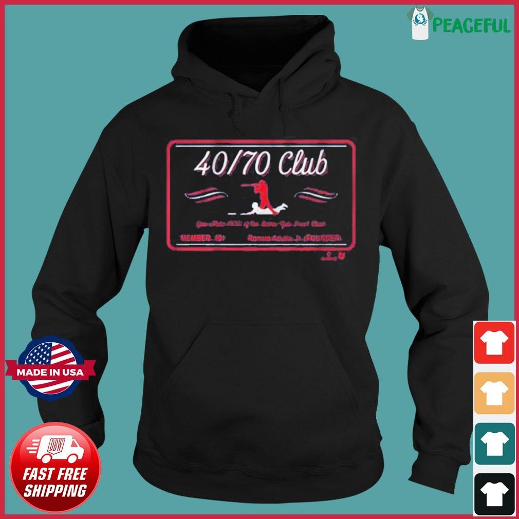 Official Ronald Acuna Jr 40 70 Club Membership Card T-shirt - Bluecat