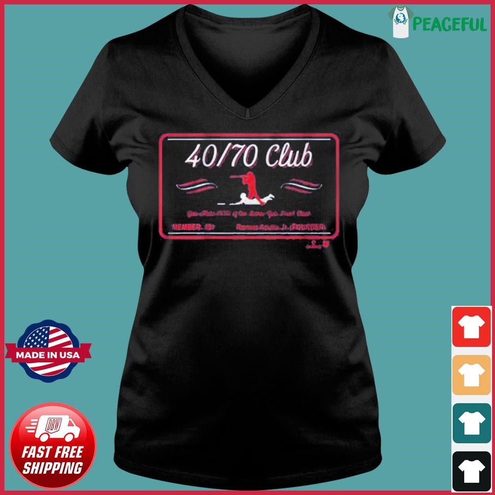 Official Ronald Acuna Jr 40 70 Club Membership Card T-shirt - Bluecat