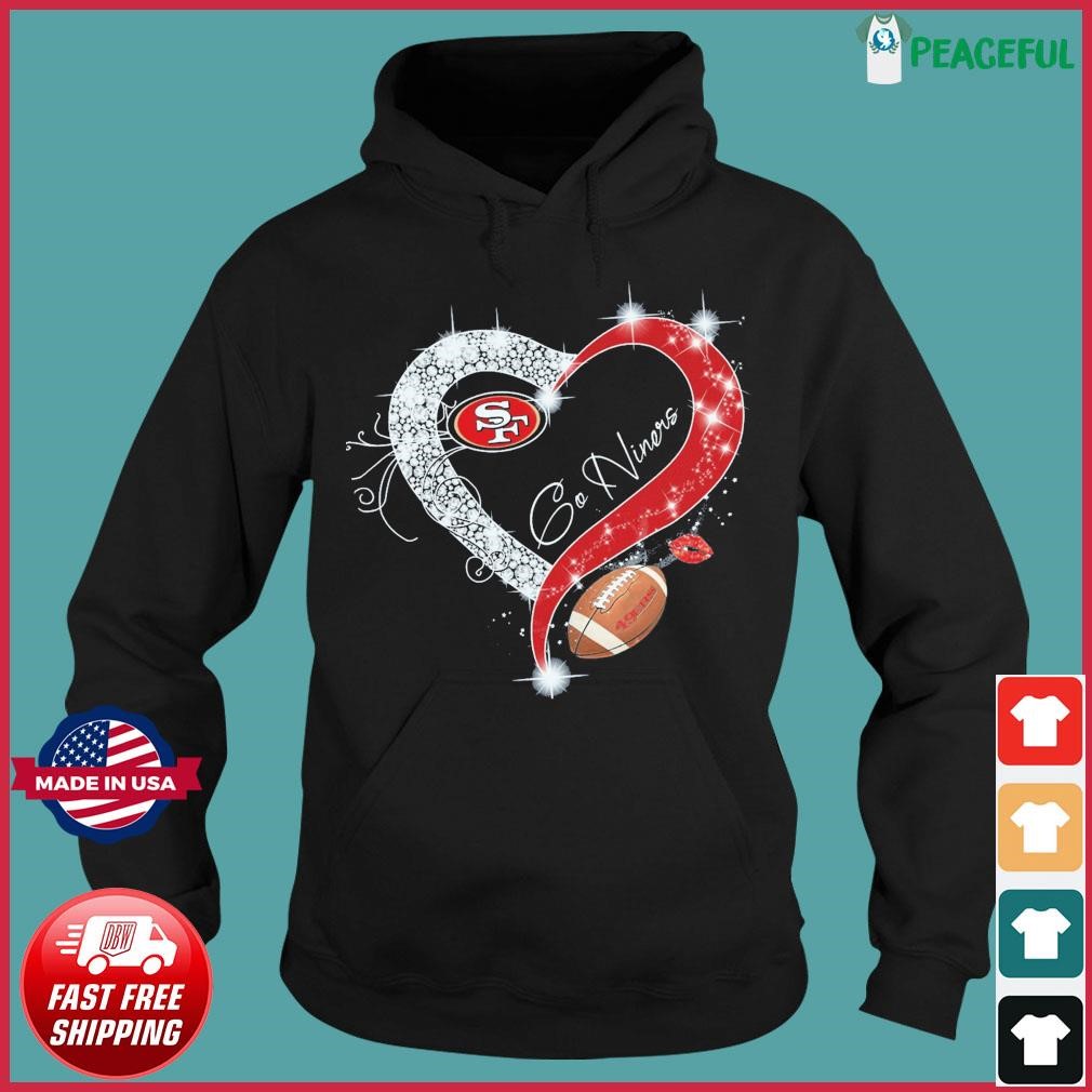 Official San Francisco 49ers Go Niners Diamond Heart T-Shirt, hoodie,  sweater, long sleeve and tank top