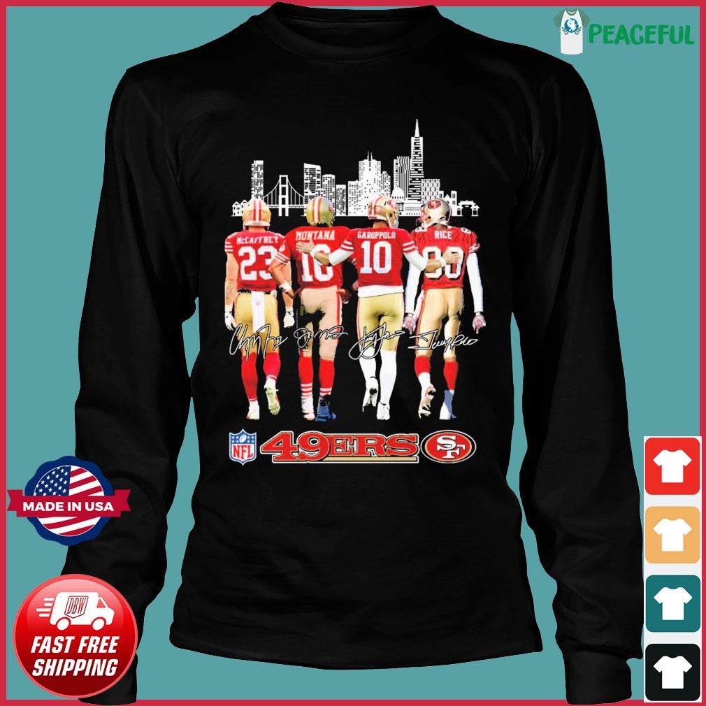 San Francisco 49ers City 2023 NFL Mccaffrey Montana signatures shirt,  hoodie, sweater, long sleeve and tank top