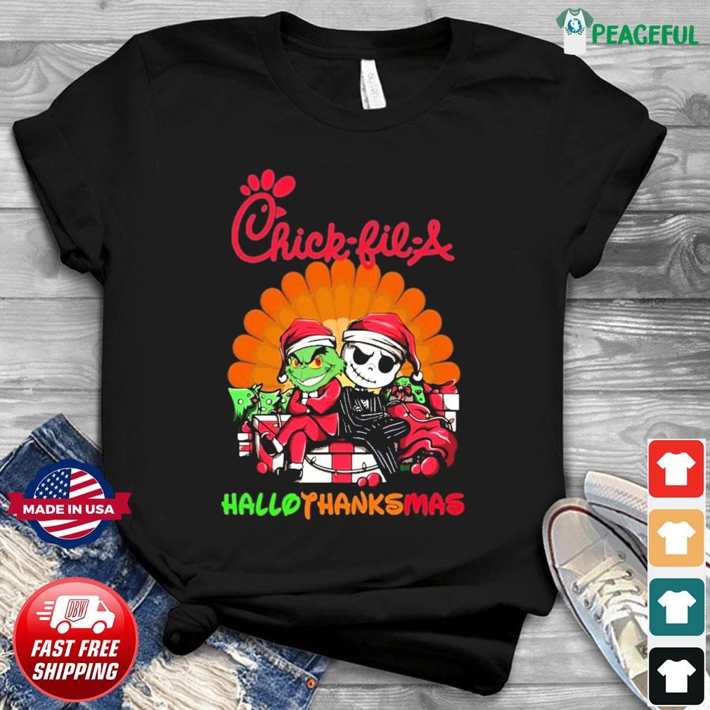 https://images.peacefulpremium.com/2023/09/Santa-Grinch-And-Jack-Skellington-Chick-Fil-A-Hallothanksmas-Shirt-Shirt.jpg