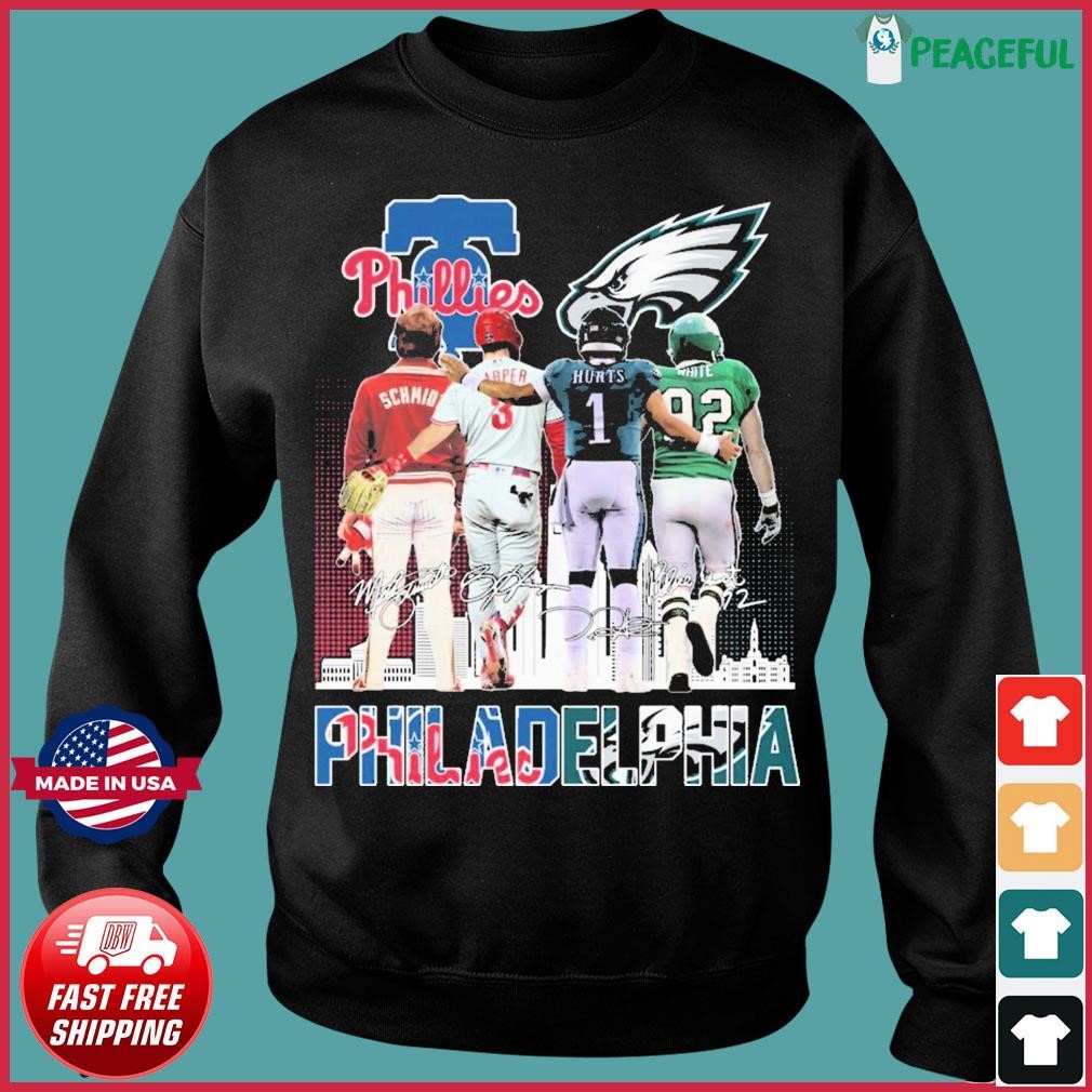 Schmidt Harper Hurts And White Philadelphia Skyline Sports Teams Signatures  Shirt, hoodie, sweater, long sleeve and tank top