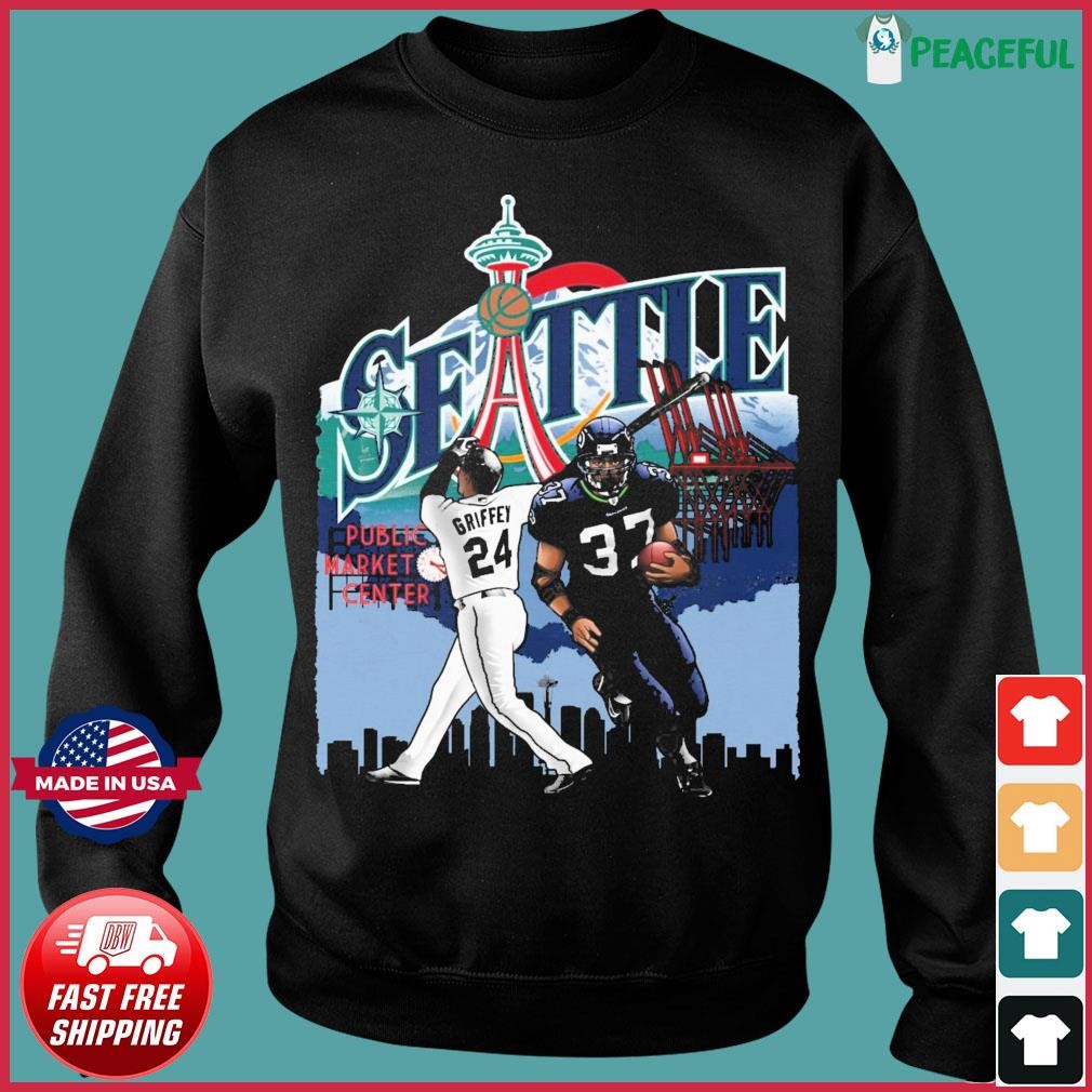 Seattle Ken Griffey Jr And Shaun Alexander Public Market Center Shirt,  hoodie, sweater, long sleeve and tank top