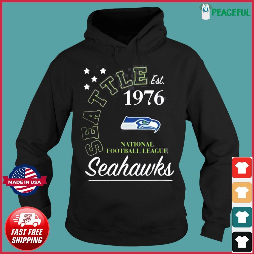 Starter Mens Seattle Seahawks Hoodie Sweatshirt, Blue, Large