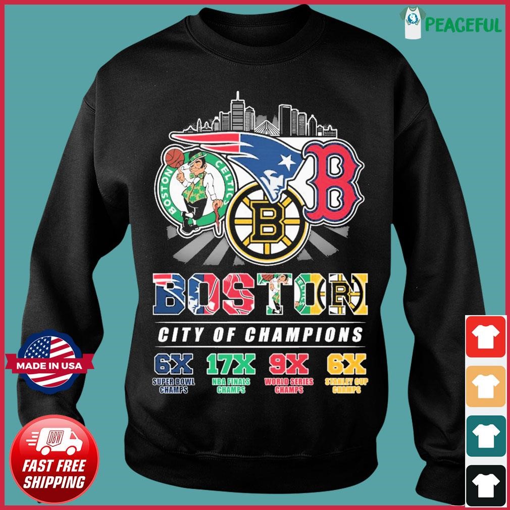  Boston City of Champions Shirt Boston Sports T Shirt :  Clothing, Shoes & Jewelry