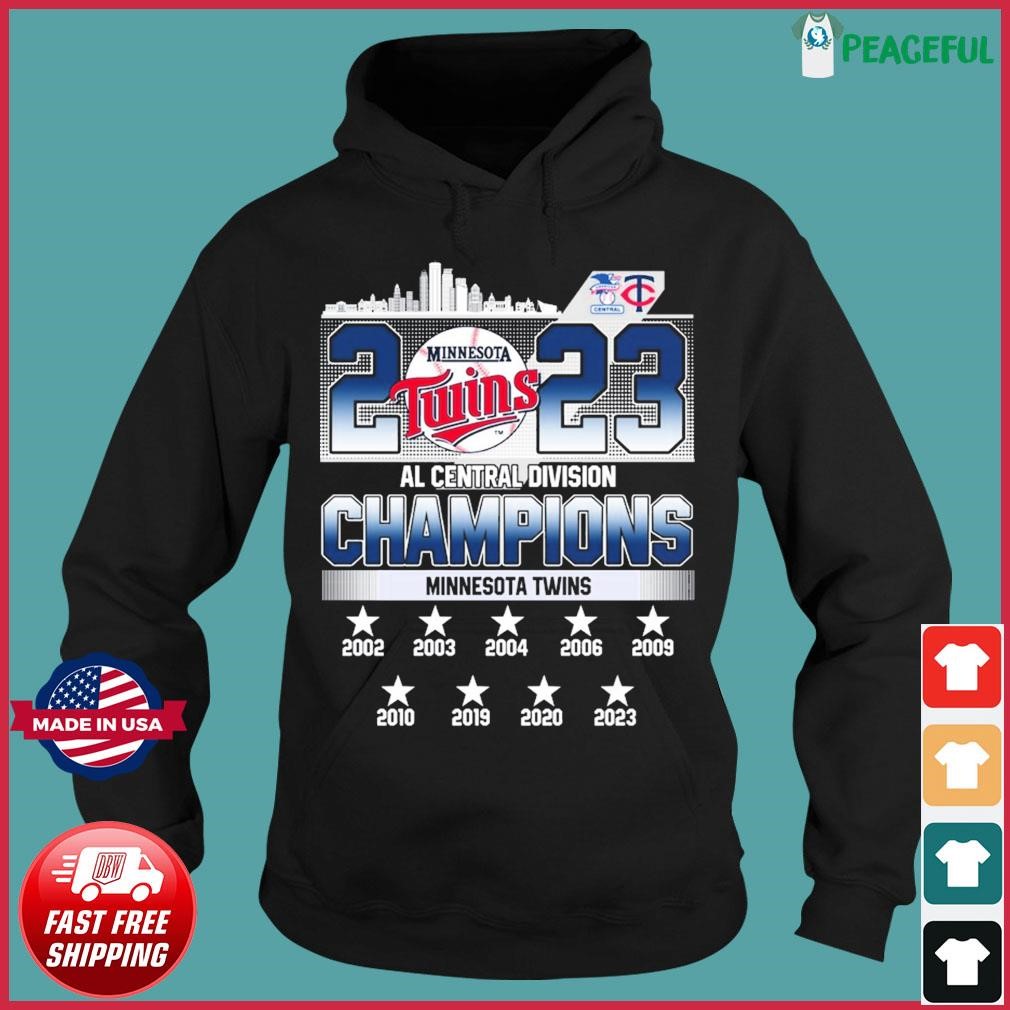 Official minnesota Twins 2023 Al Central Division Champions Skyline shirt,  hoodie, sweatshirt for men and women