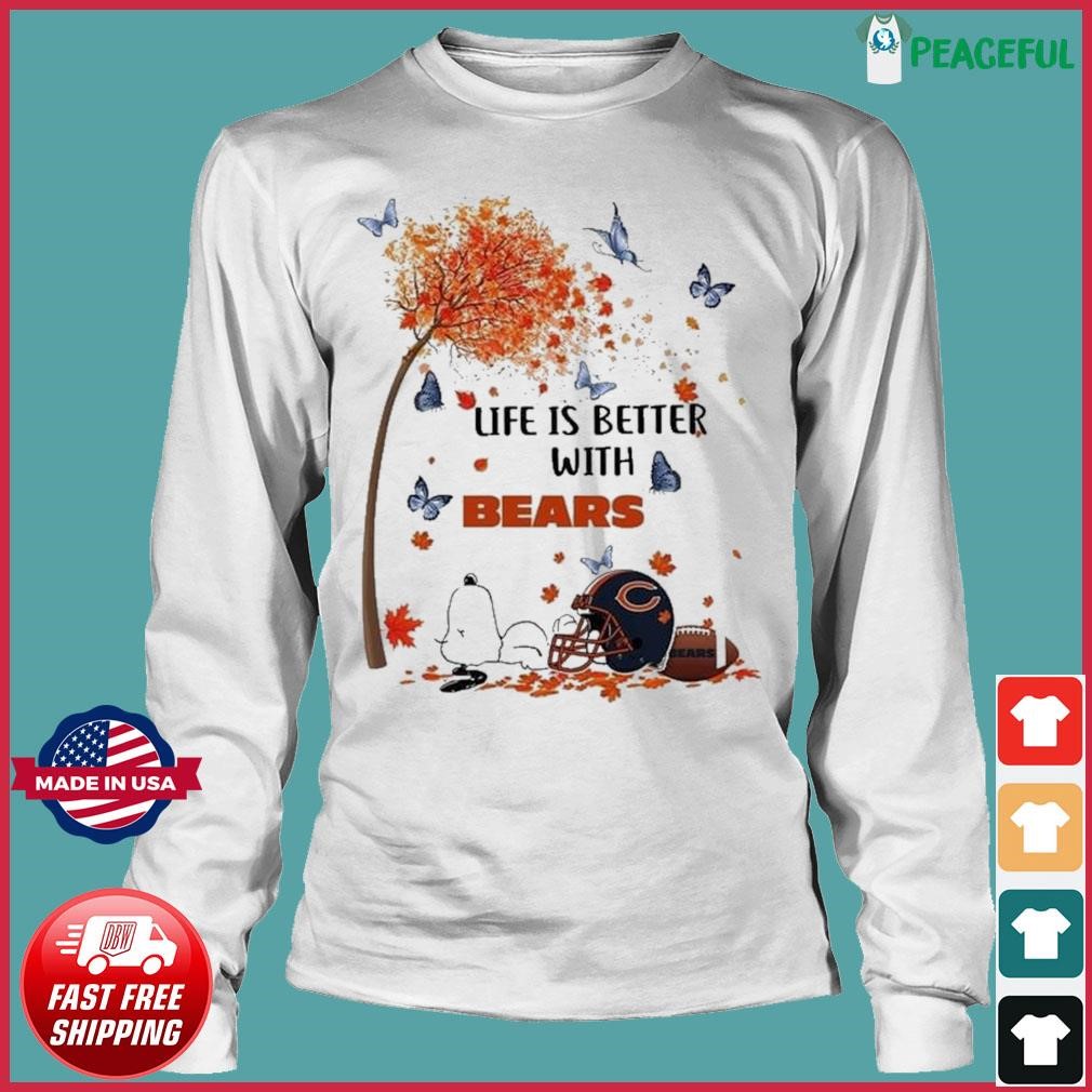 Snoopy Fall Life Is Better With Chicago Bears Shirt, hoodie, sweater, long  sleeve and tank top