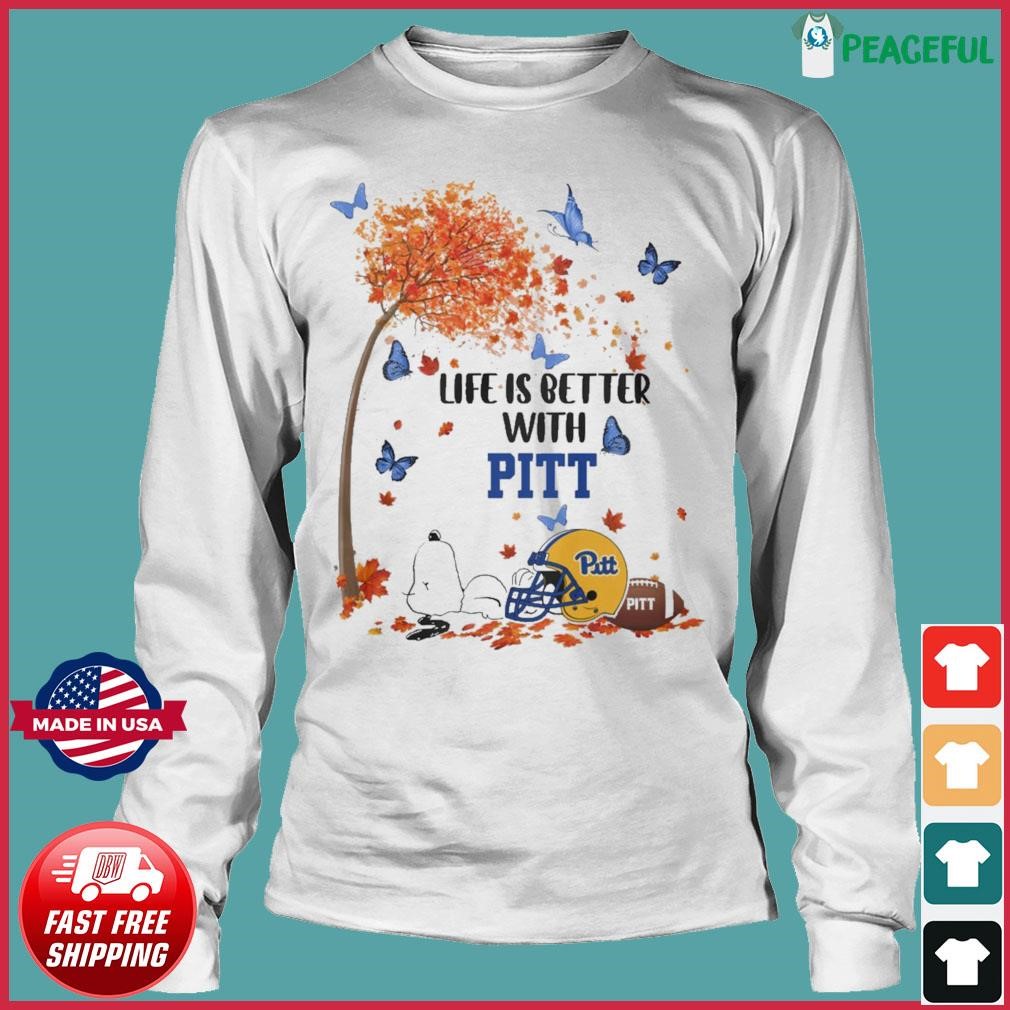 Snoopy Life Is Better With Fall And Pittsburgh Panthers Shirt