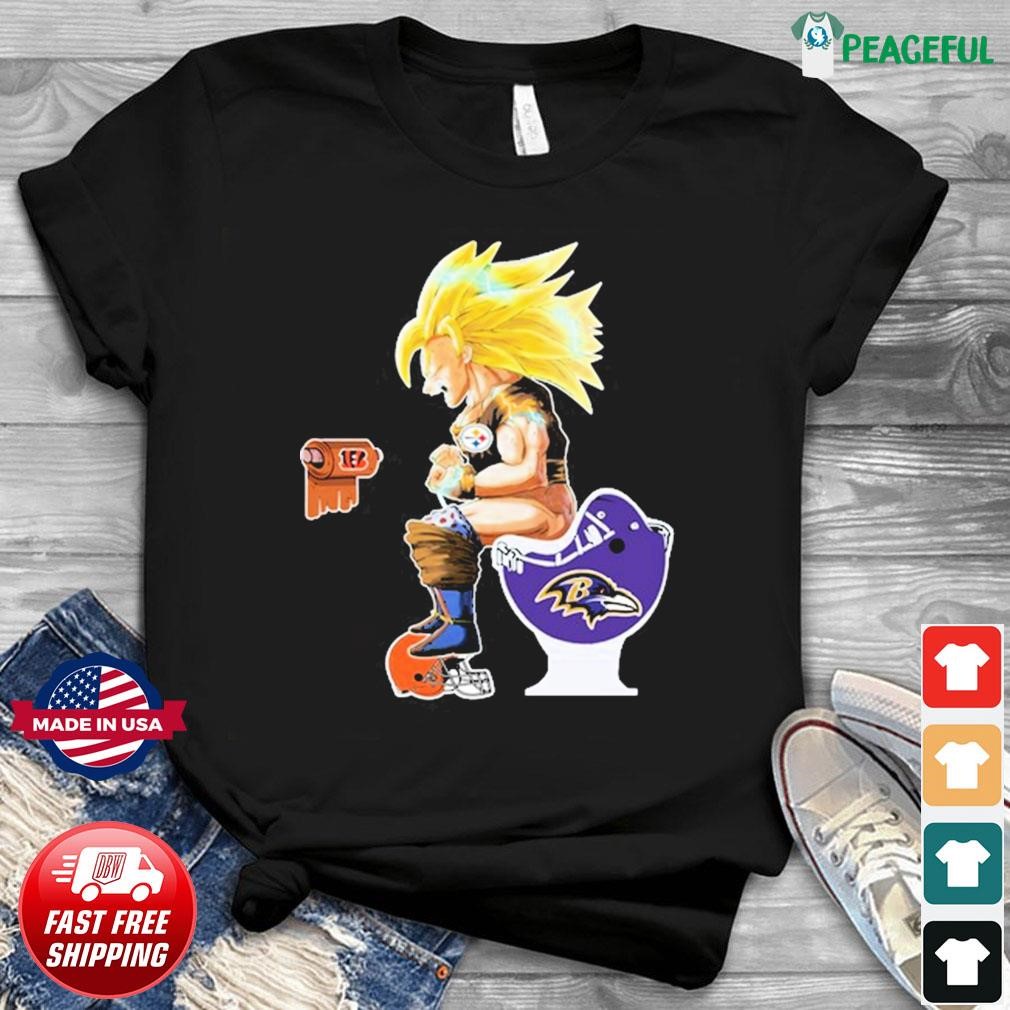 Son Goku Philadelphia Eagles Shitting On Toilet Washington