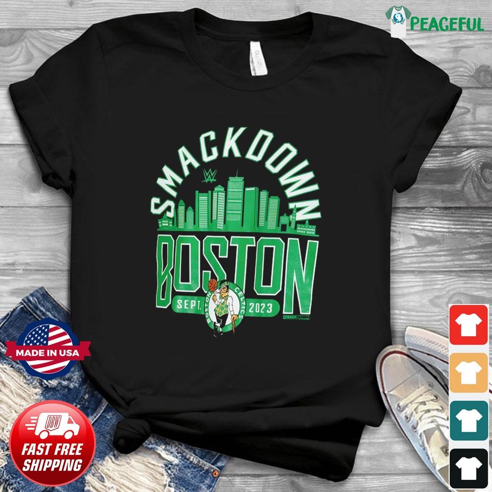 Sportiqe SmackDown x Boston Celtics Shirt, hoodie, sweater, long