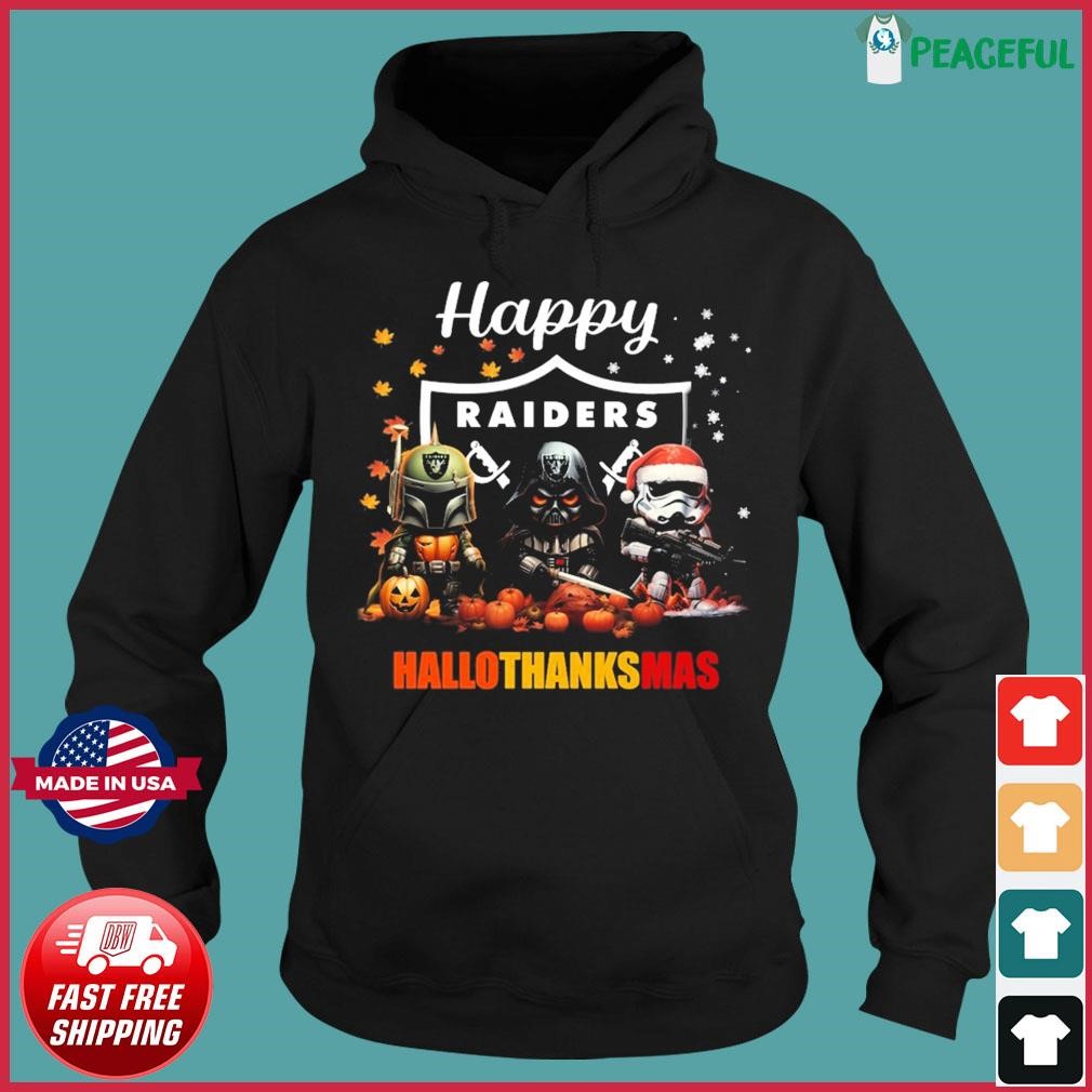 Star Wars Las Vegas Raiders Happy Hallothanksmas Shirt, hoodie, sweater,  long sleeve and tank top