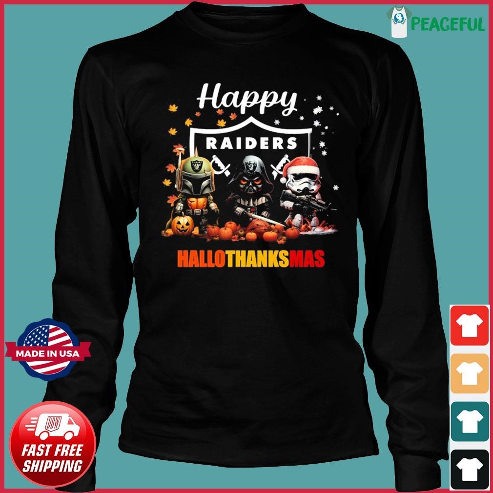 Star Wars Las Vegas Raiders Happy Hallothanksmas Shirt, hoodie, sweater,  long sleeve and tank top