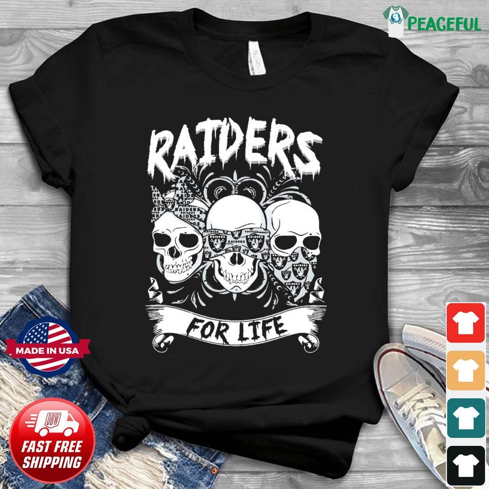 Raider Nation Candy Skull White T-shirt new Raider Nation 