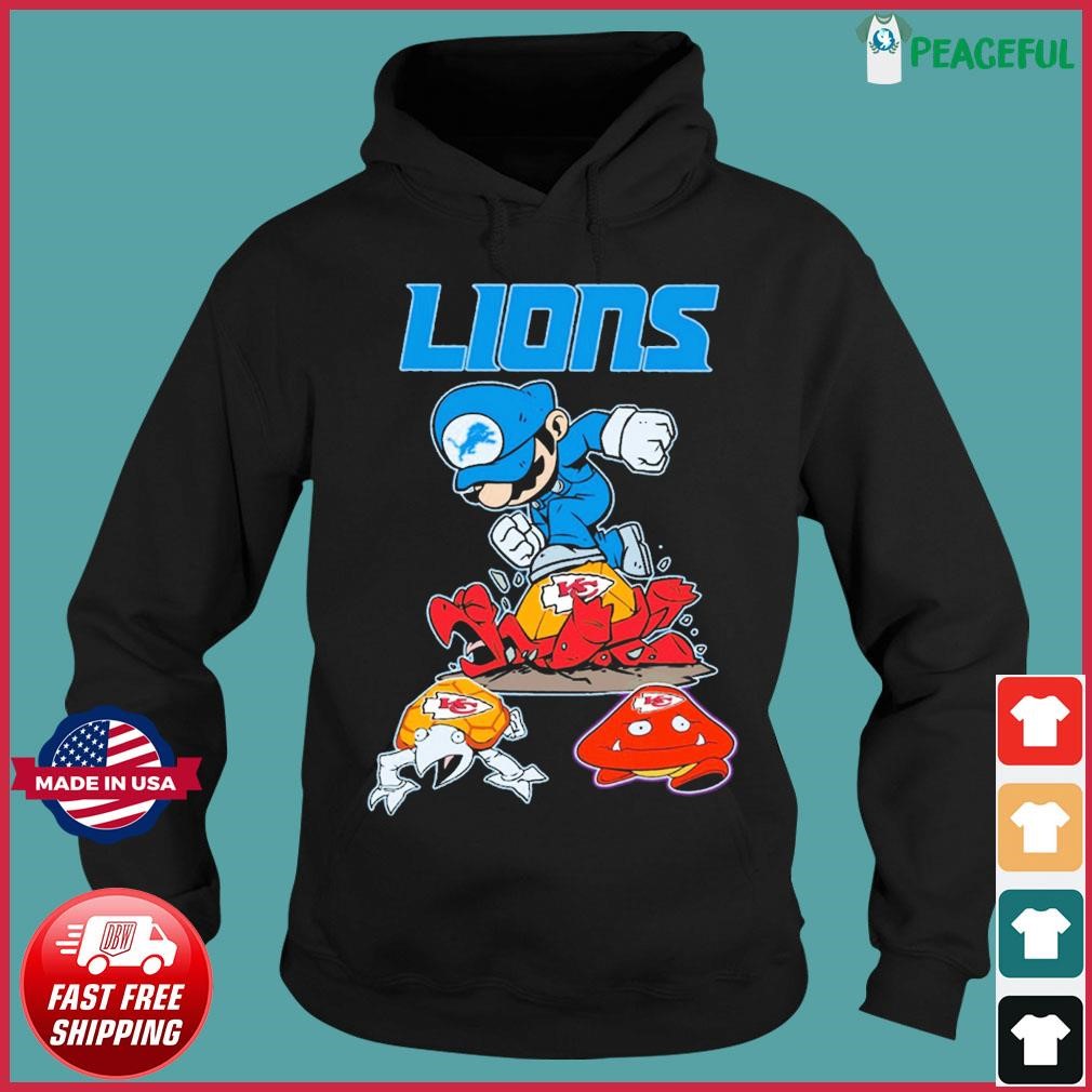 Super Mario Detroit Lions Shirt, hoodie, sweater, long sleeve and tank top