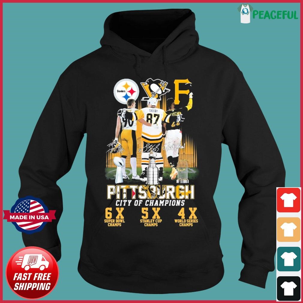 Pittsburgh City of Champions T. J. Watt Sidney Crosby Andrew McCutchen shirt  - Limotees