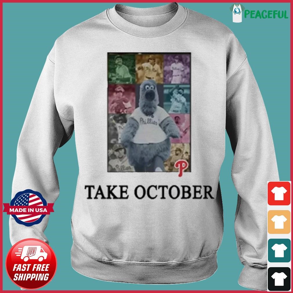 Take October Phillies Phillie Phanatic Eras Tour Shirt, hoodie