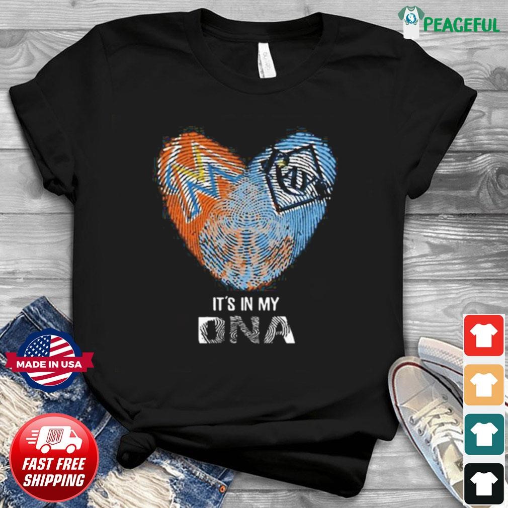 Tampa Bay Rays And Miami Marlins Heartt It's In My DNA 2023 Shirt, hoodie,  sweater, long sleeve and tank top