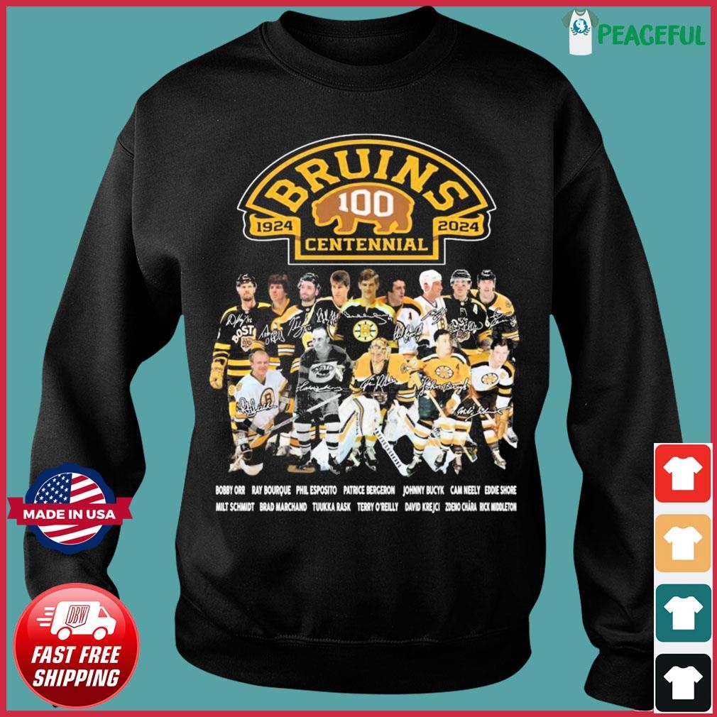 NHL Boston Bruin Centennial Season Design 100th Anniversary Hoodie -  Torunstyle