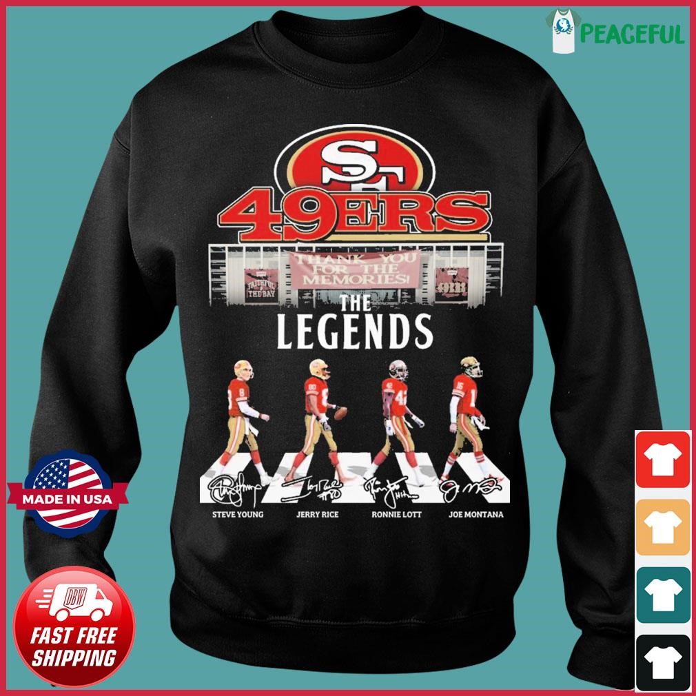 The Niners San Francisco 49ers abbey road signatures T-Shirt - TeeHex