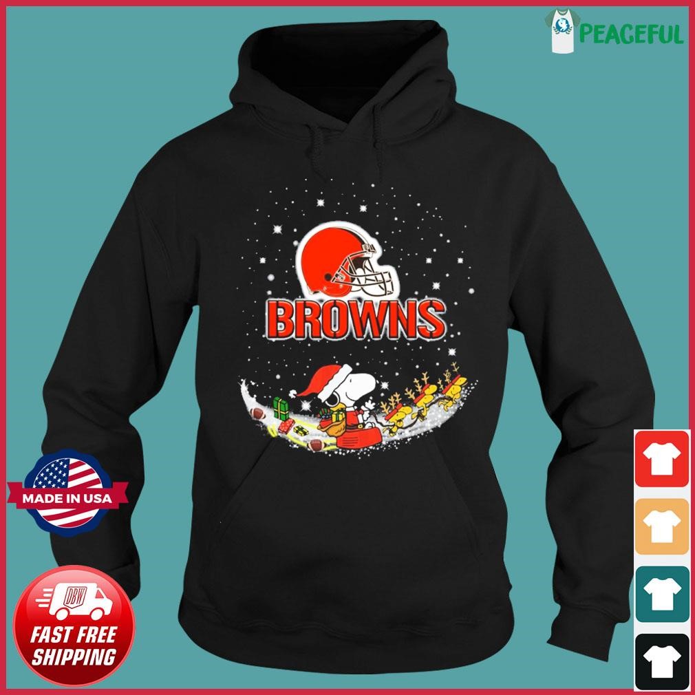 Christmas Snoopy Cleveland Browns Shirt, hoodie, sweater and long