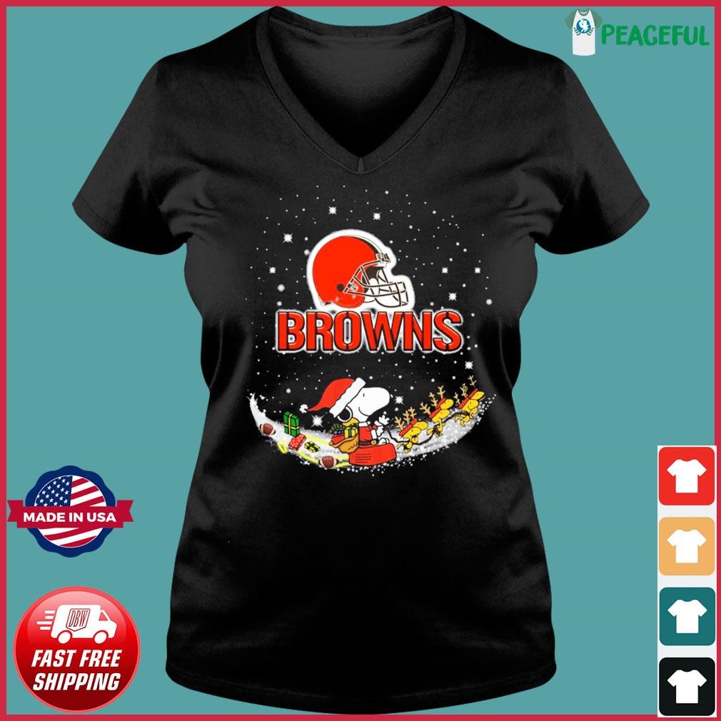 Christmas Snoopy Cleveland Browns Shirt, hoodie, sweater and long sleeve