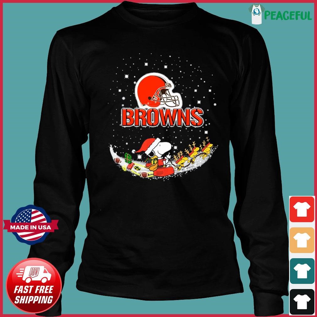 Official christmas Snoopy Cleveland browns T-shirt, hoodie