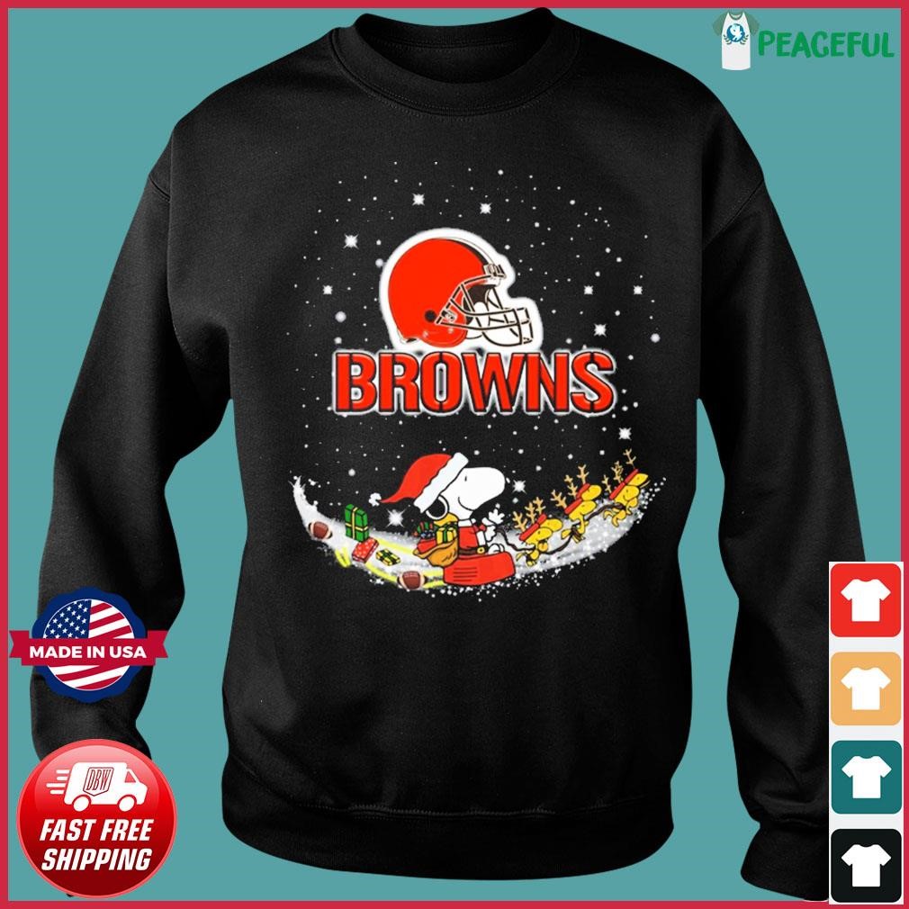 The Peanuts Santa Snoopy And Woodstock Reindeer Cleveland Browns