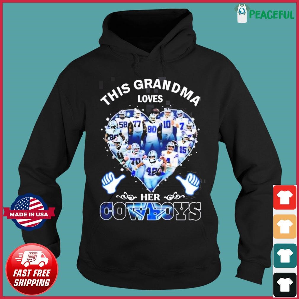 This Grandma Loves Dallas Cowboys Heart Players T-Shirt, hoodie