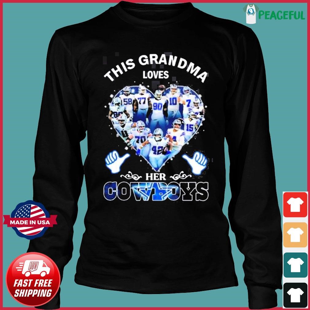 This Grandma Loves Dallas Cowboys Heart Players Shirt, hoodie, longsleeve,  sweatshirt, v-neck tee