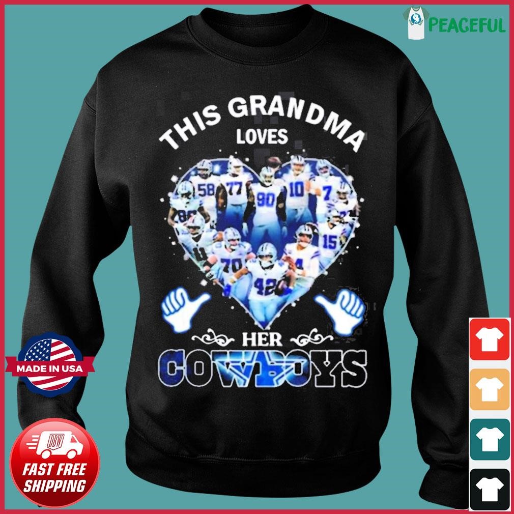 This Grandma Loves Dallas Cowboys Heart Players shirt, hoodie