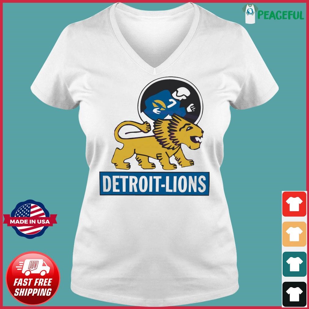 detroit lions v neck t shirt