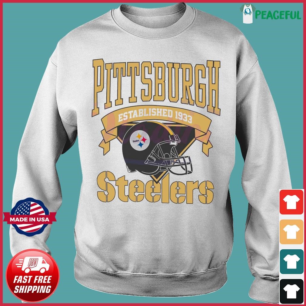 Vintage Pittsburgh Steelers Est 1933 Shirt, hoodie, sweater, long