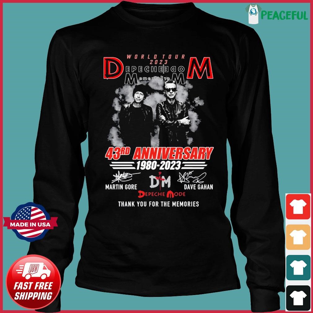 World Tour 2023 Depeche Mode 43rd Anniversary Signatures Shirt
