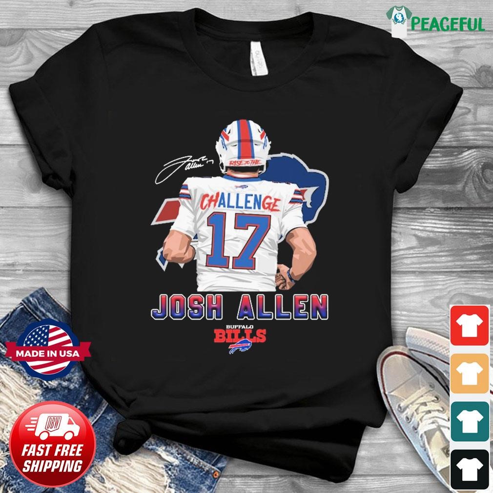 Josh Allen Signature Football For Buffalo Bills Sport T-Shirt