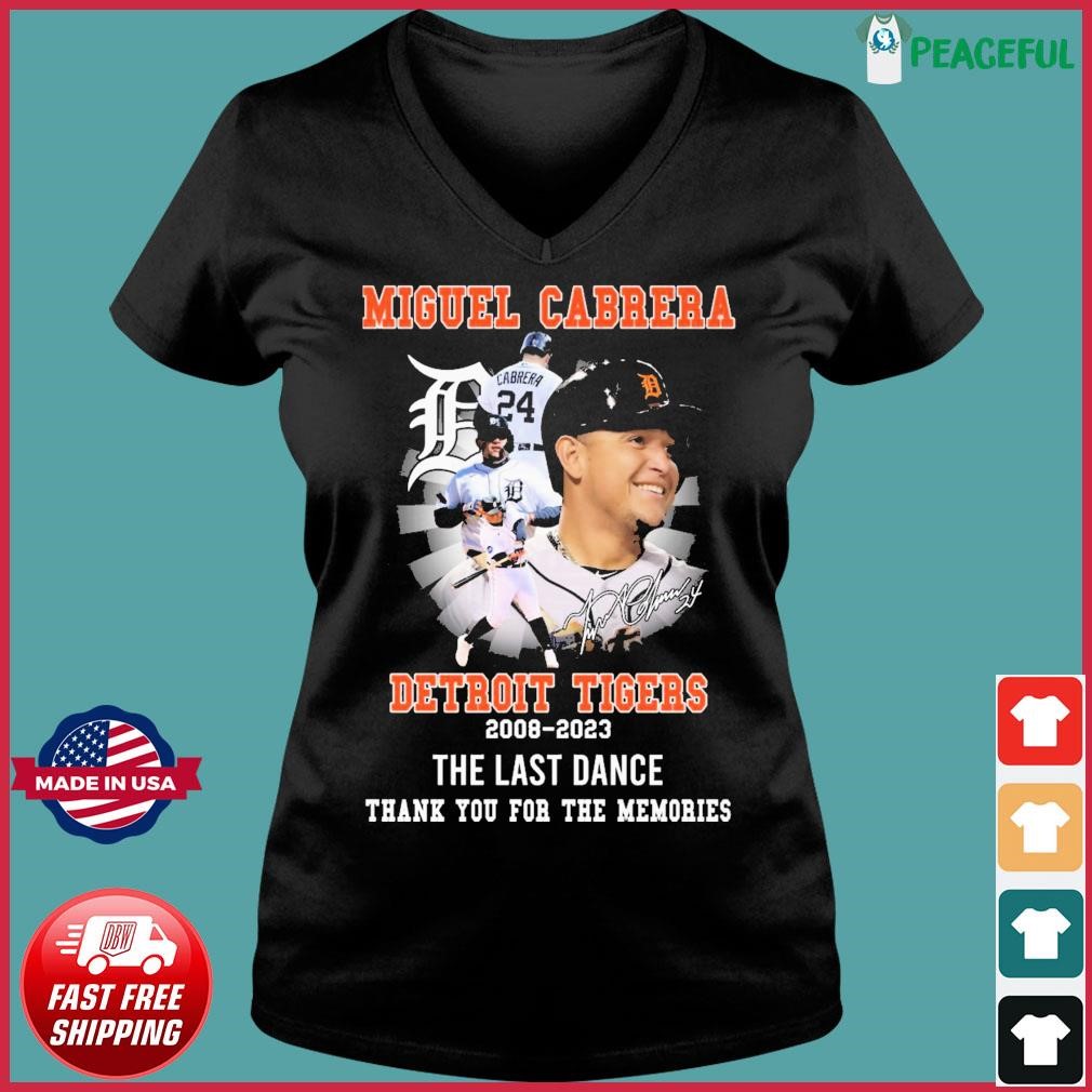 24 Miguel Cabrera 2008-2023 Thank You for the memories signature t shirt,  hoodie, sweater, long sleeve and tank top