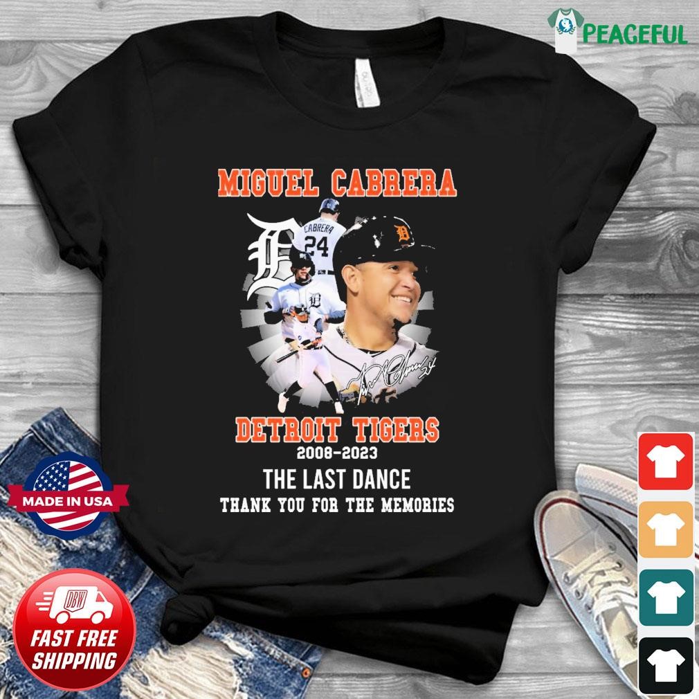 24 Miguel Cabrera 2008-2023 Thank You for the memories signature shirt,  hoodie, sweater, long sleeve and tank top