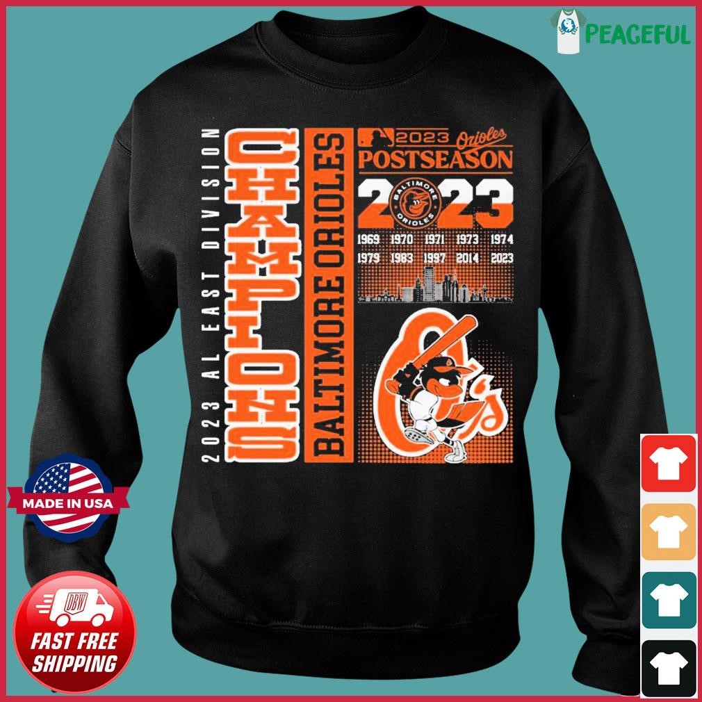 O's Baltimore Orioles 2023 Postseason AL East Division Champions Shirt,  hoodie, sweater and long sleeve