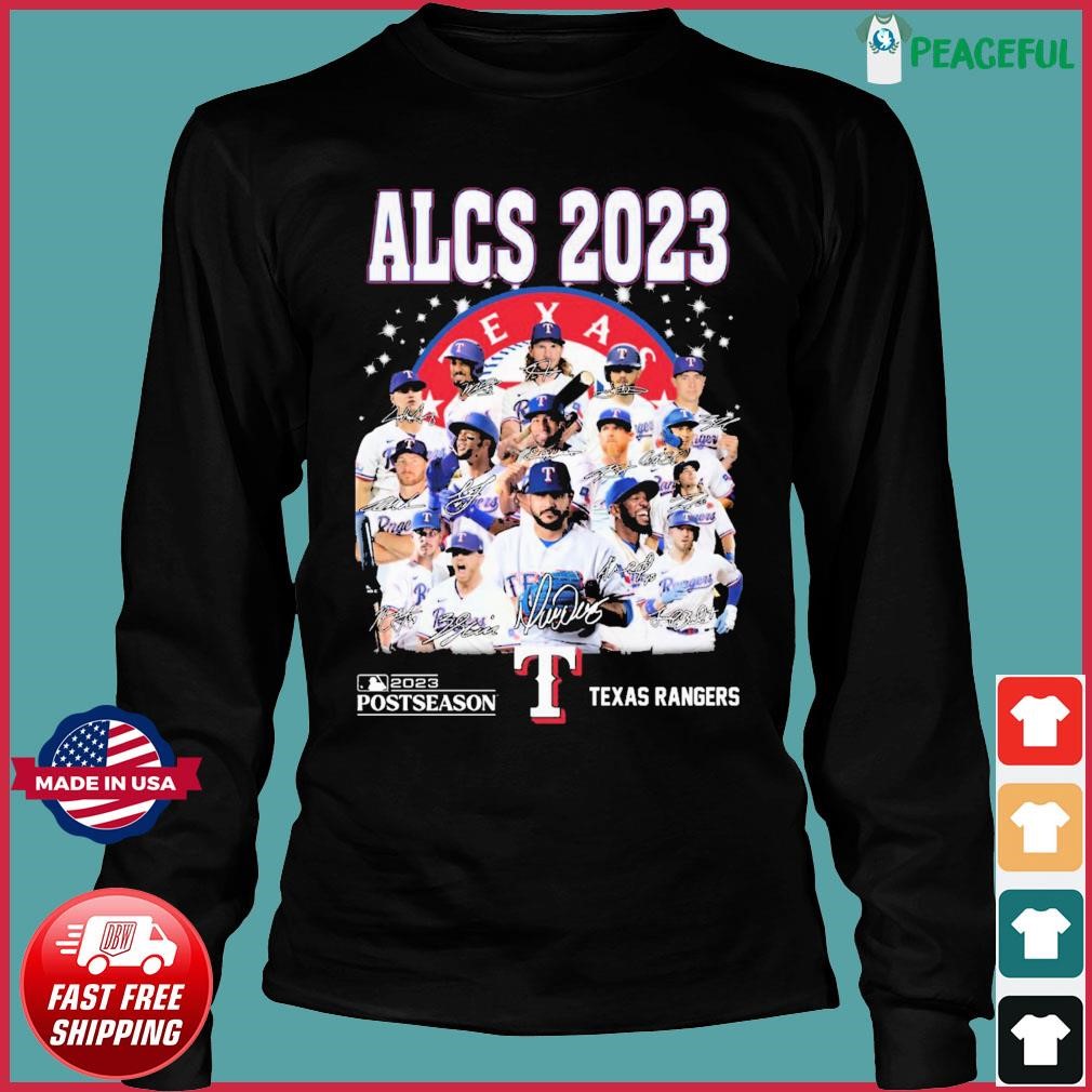 ALCS 2023 Texas Rangers Postseason Signatures Shirt - ColorfulTeesOutlet