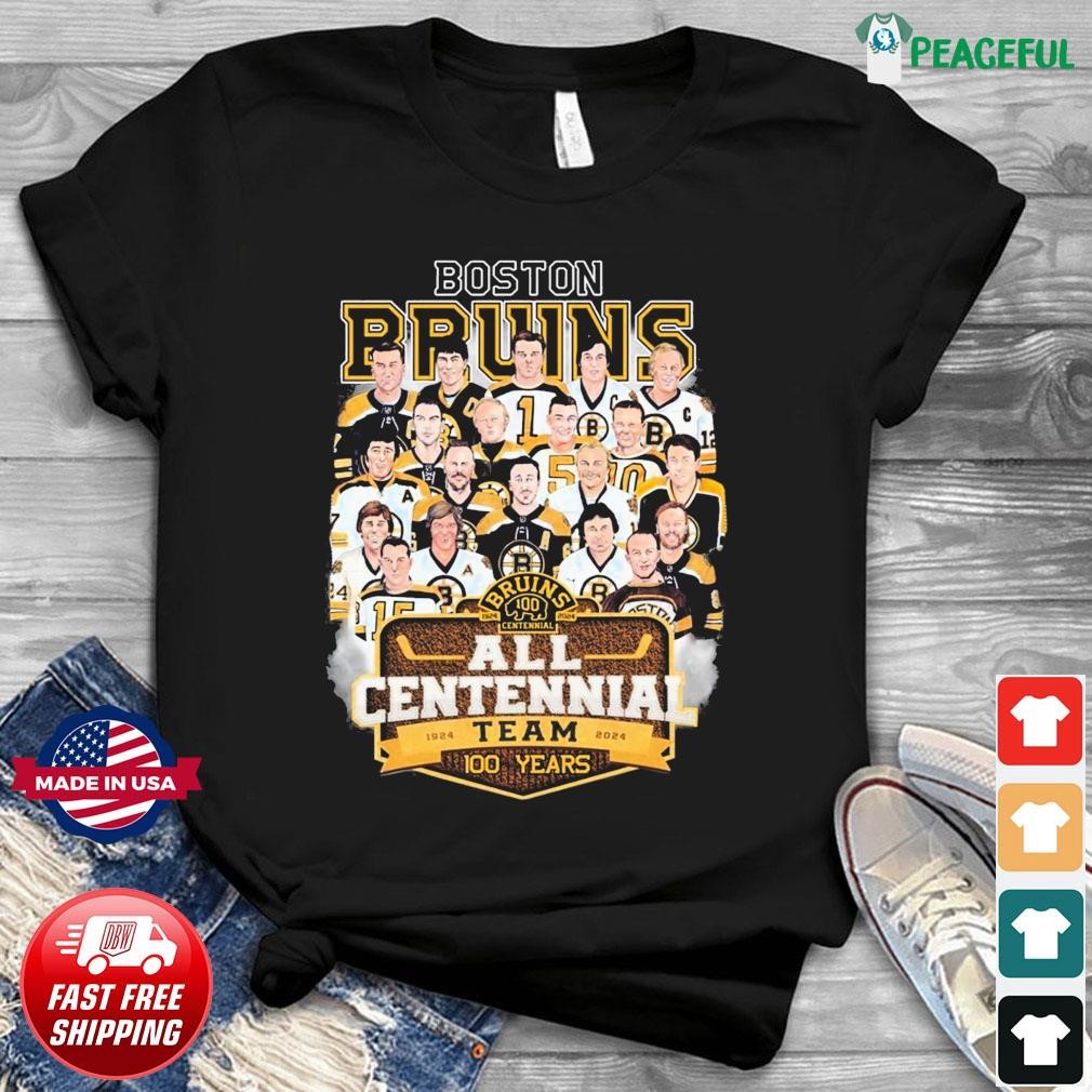 Boston Bruins All Centennial Team 100 Years 1924 – 2024 T-shirt