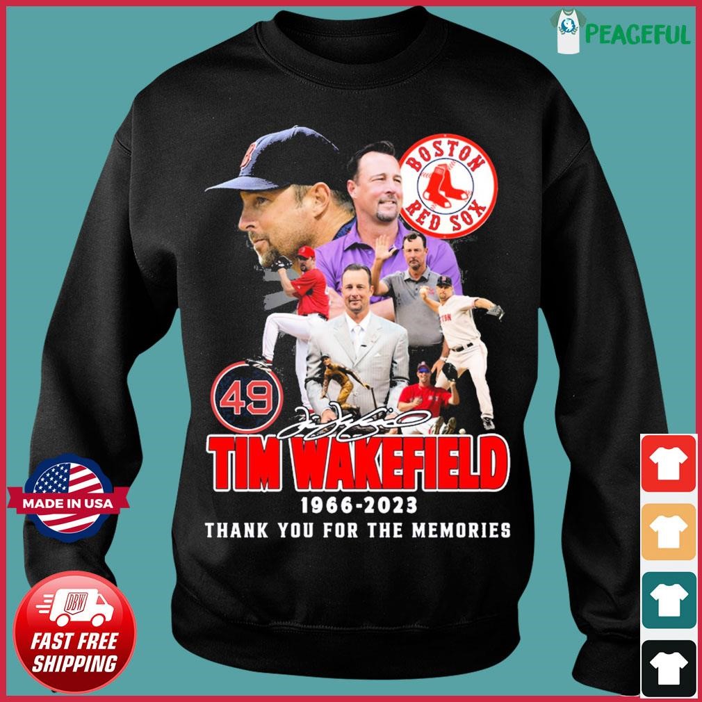 teefefe on X: Boston Red Sox Tim Wakefield 1966 – 2023 Thank You For The  Memories Signature shirt Buy link:  home:    / X