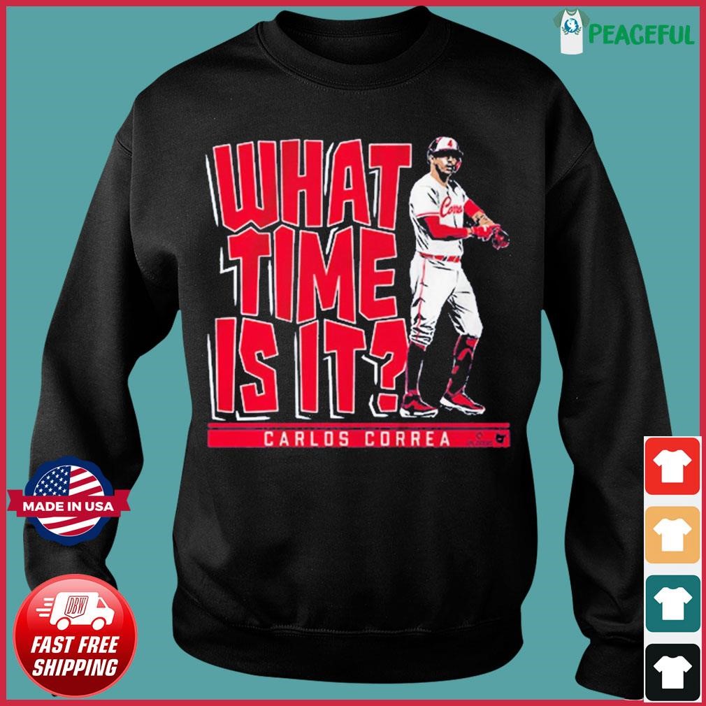 Carlos Correa: What Time Is It Minnesota, Youth T-Shirt / Medium - MLB - Sports Fan Gear | breakingt