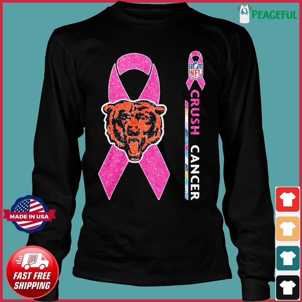 Crush Cancer Chicago Bears NFL Shirt Cancer Support Women Men