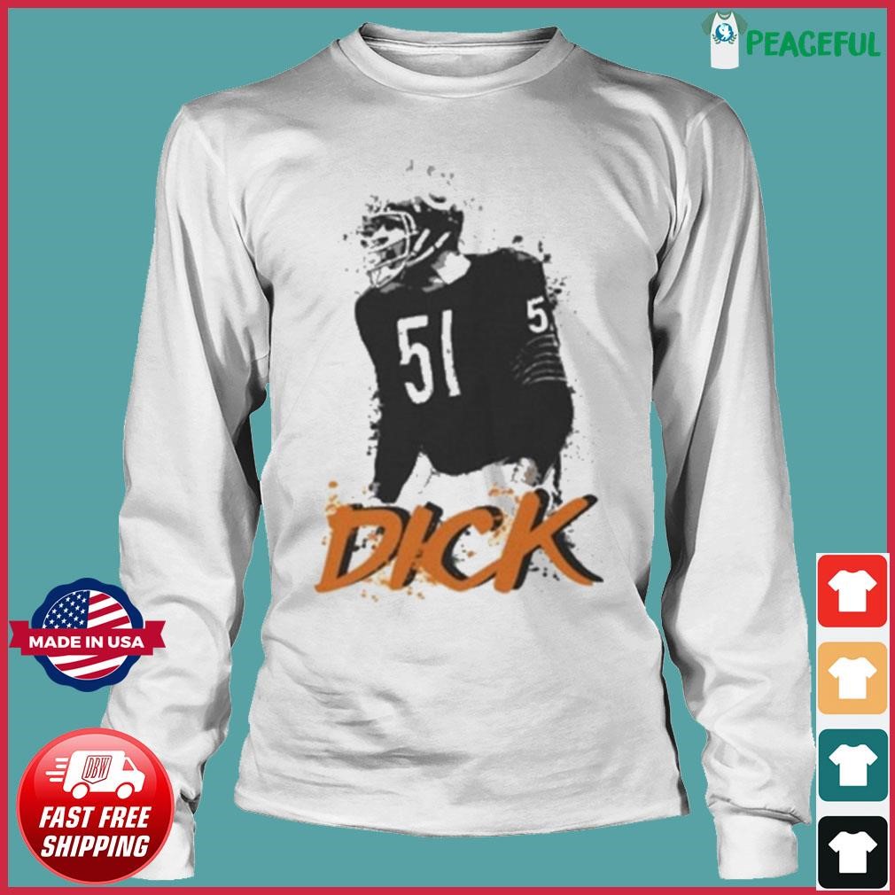 Dick Butkus Ash Backer - #51 Football Chicago Bears T-Shirt