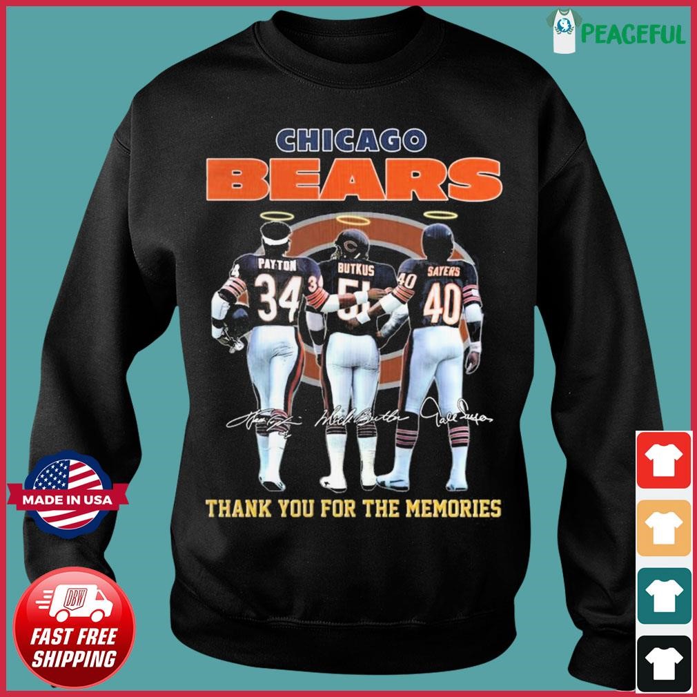 100 Years Of 1920-2020 Chicago Bears Signatures Thank You For The Memories  Shirt