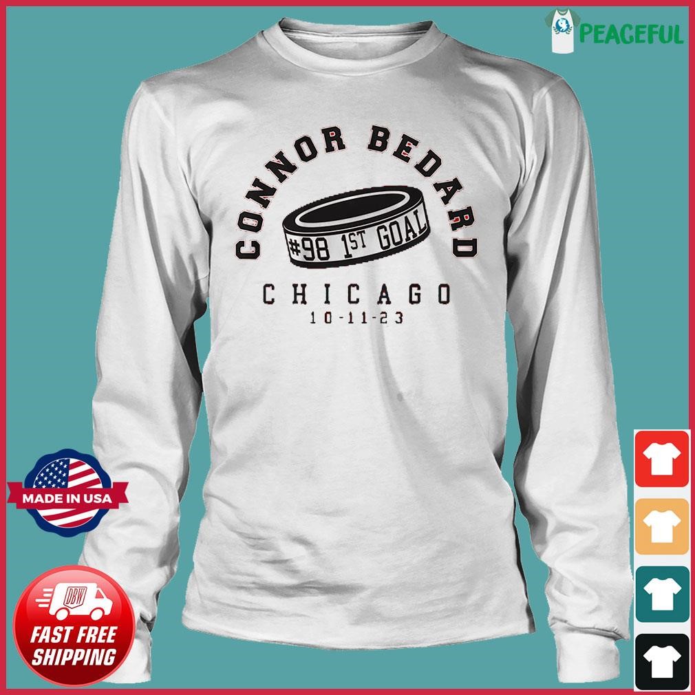 Connor bedard chicago hockey fan shirt, hoodie, sweater, long