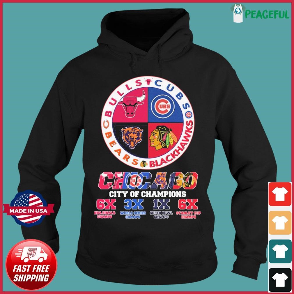 Chicago Cubs White Sox Bears Bull Blackhawks City Champions shirt, hoodie,  sweatshirt and tank top